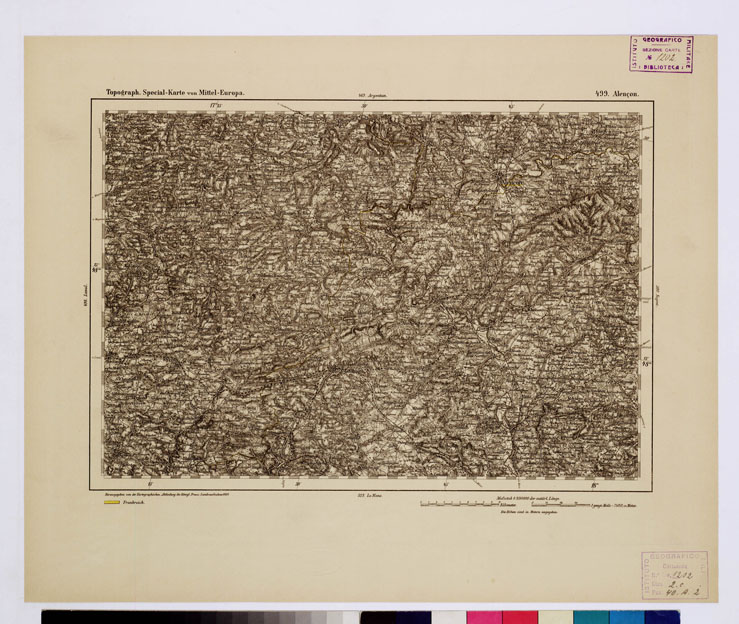 (N:16112) SPECIAL KARTE VON MITTEL EUROPA - ALENCON F 499 (B0012681) Carte e stampe antiche: riproduzione a colori su carta (formato A1)