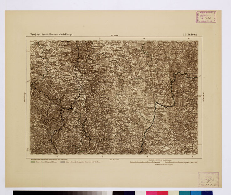 (N:16147) SPECIAL KARTE VON MITTEL EUROPA - BUDWEIS F 515 (B0012697) Carte e stampe antiche: riproduzione a colori su carta (formato A1)