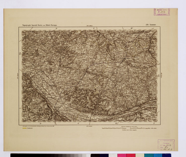 (N:16307) SPECIAL KARTE VON MITTEL EUROPA - SAUMUR F 559 (B0012723) Carte e stampe antiche: riproduzione a colori su carta (formato A1)