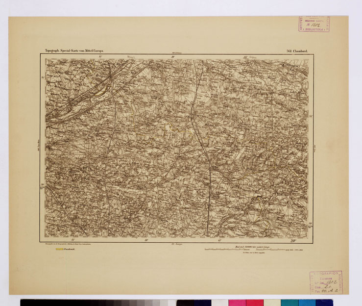 (N:16156) SPECIAL KARTE VON MITTEL EUROPA - CHAMBORD F 561 (B0012725) Carte e stampe antiche: riproduzione a colori su carta (formato A1)