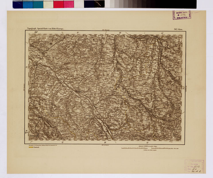 (N:16189) SPECIAL KARTE VON MITTEL EUROPA - GIEN F 562 (B0012726) Carte e stampe antiche: riproduzione a colori su carta (formato A1)