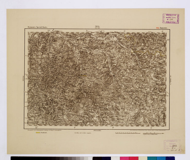 (N:16122) SPECIAL KARTE VON MITTEL EUROPA - AUXERRE F 563 (B0012727) Carte e stampe antiche: riproduzione a colori su carta (formato A1)