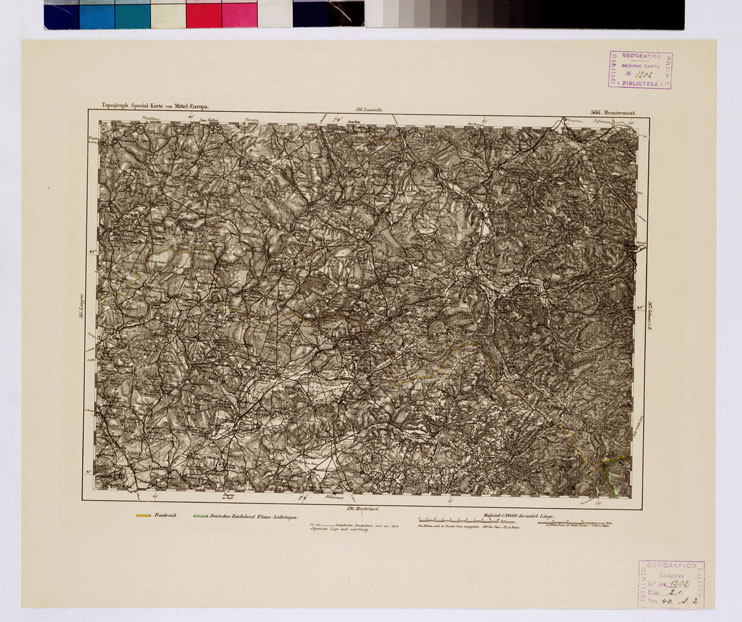(N:16297) SPECIAL KARTE VON MITTEL EUROPA - REMIREMONT F 566 (B0012730) Carte e stampe antiche: riproduzione a colori su carta (formato A1)