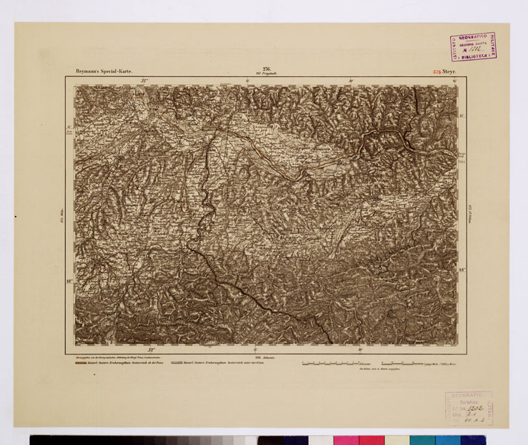 (N:16327) SPECIAL KARTE VON MITTEL EUROPA - STEYR F 575 (B0012739) Carte e stampe antiche: riproduzione a colori su carta (formato A1)