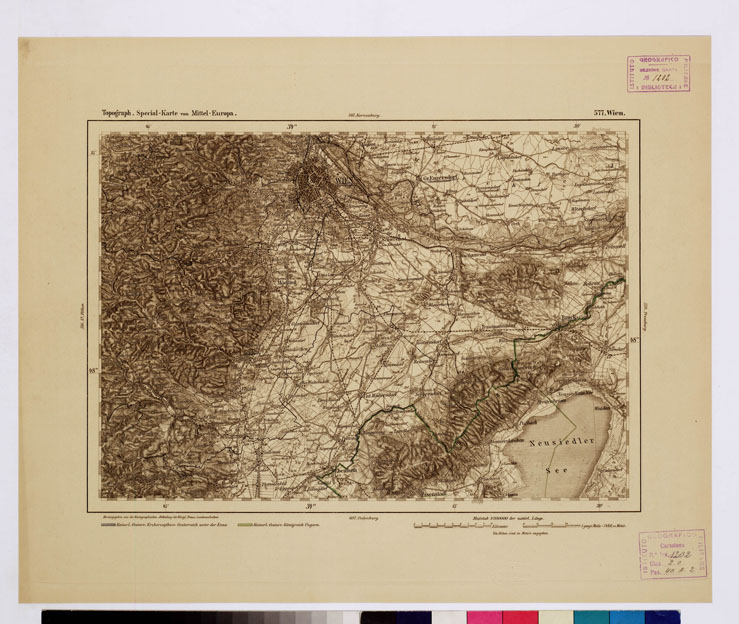 (N:16354) SPECIAL KARTE VON MITTEL EUROPA - WIEN F 577 (B0012741) Carte e stampe antiche: riproduzione a colori su carta (formato A1)