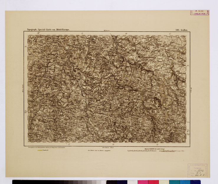 (N:16123) SPECIAL KARTE VON MITTEL EUROPA - AVALLON F 593 (B0012749) Carte e stampe antiche: riproduzione a colori su carta (formato A1)