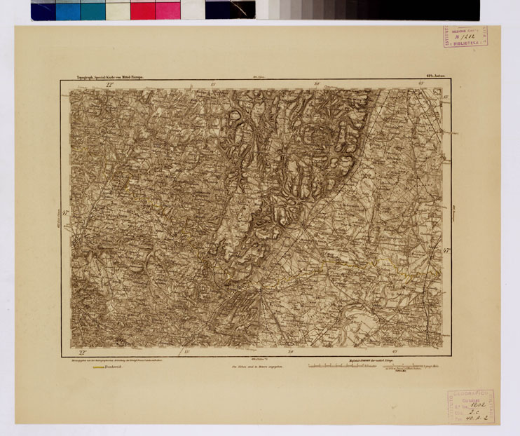 (N:16121) SPECIAL KARTE VON MITTEL EUROPA - AUTUN F 624 (B0012768) Carte e stampe antiche: riproduzione a colori su carta (formato A1)