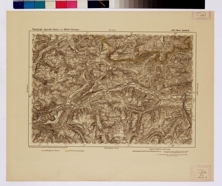 (N:16276) SPECIAL KARTE VON MITTEL EUROPA - OBER - INNTHAL F 631 (B0012772) Carte e stampe antiche: riproduzione a colori su carta (formato A1)
