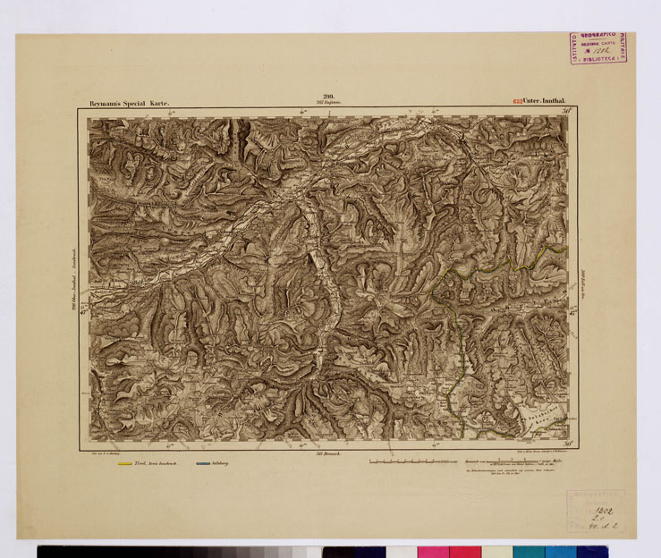 (N:16343) SPECIAL KARTE VON MITTEL EUROPA - UNTER - INNTHAL F 632 (B0012773) Carte e stampe antiche: riproduzione a colori su carta (formato A1)