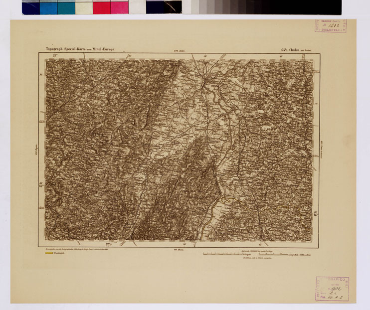 (N:16153) SPECIAL KARTE VON MITTEL EUROPA - CHALON SUR SAONE F 654 (B0012778) Carte e stampe antiche: riproduzione a colori su carta (formato A1)