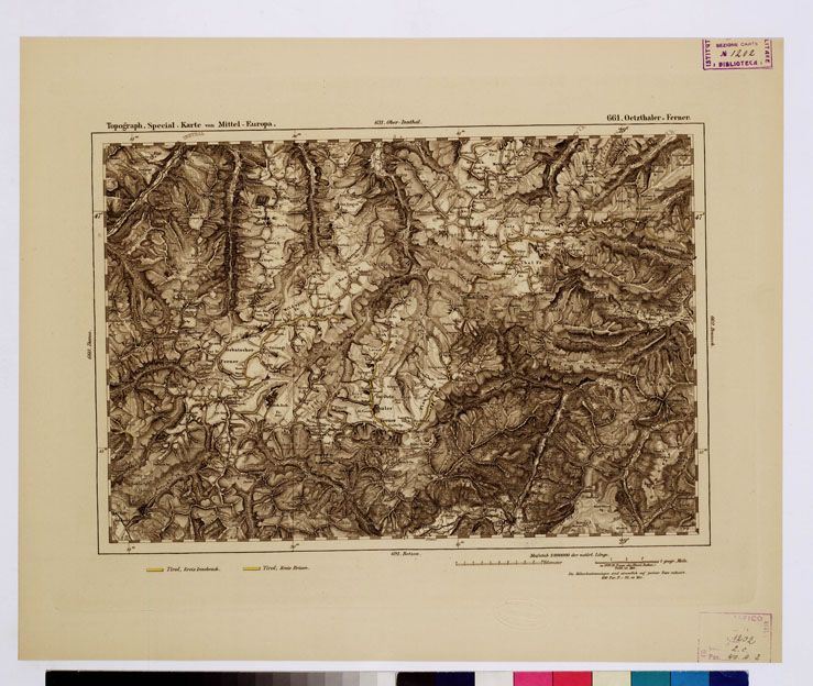 (N:16279) SPECIAL KARTE VON MITTEL EUROPA - OETZTHALER FERNER F 661 (B0012781) Carte e stampe antiche: riproduzione a colori su carta (formato A1)