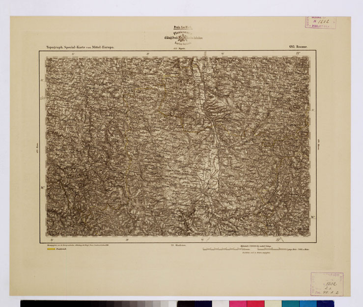 (N:16300) SPECIAL KARTE VON MITTEL EUROPA - ROANNE F 683 (B0012785) Carte e stampe antiche: riproduzione a colori su carta (formato A1)