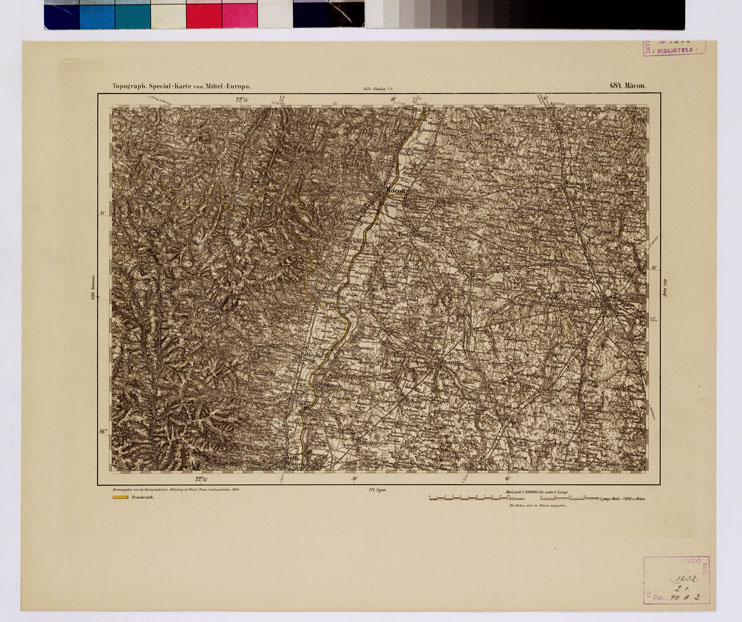 (N:16247) SPECIAL KARTE VON MITTEL EUROPA - MACON F 684 (B0012786) Carte e stampe antiche: riproduzione a colori su carta (formato A1)