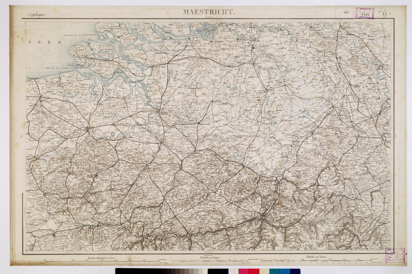 (N:8341) CARTE DE L'EUROPE CENTRALE - F 15 MAESTRICHT (B0012801) Carte e stampe antiche: riproduzione a colori su carta (formato A1)
