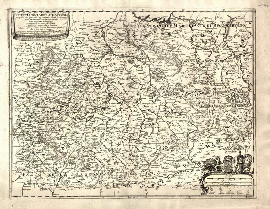 (N:694) PARTE DEL CIRCOLO DELL'ALTA SASSONIA... (B0013521) Carte e stampe antiche: riproduzione a colori su carta (formato A1)