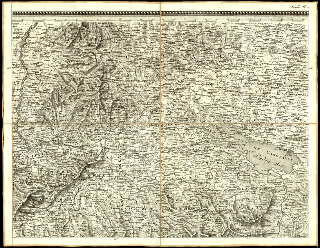 (N:995) CARTE GENERALE DU THEATRE DE LA GUERRE EN ITALIE ET DANS LES ALPES...(Carta Generale del teatro della guerra in Italia...) - Foglio 2 - Zurigo (B0013820) Carte e stampe antiche: riproduzione a colori su carta (formato A1)