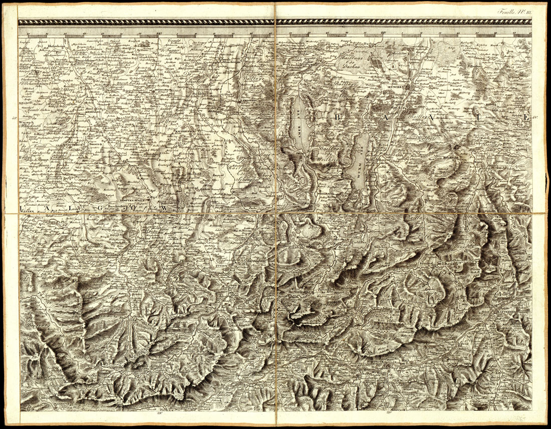 (N:994) CARTE GENERALE DU THEATRE DE LA GUERRE EN ITALIE ET DANS LES ALPES...(Carta Generale del teatro della guerra in Italia...) - Foglio 3 - Monaco (B0013821) Carte e stampe antiche: riproduzione a colori su carta (formato A1)