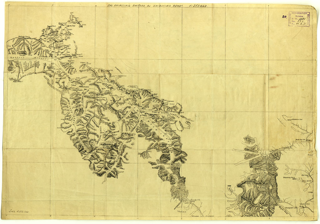 (N:16795) INDIA BRITANNICA - DAL GHIACCIAIO BALTORO AL GHIACCIAIO REMO (B0013959) Carte e stampe antiche: riproduzione a colori su carta (formato A1)