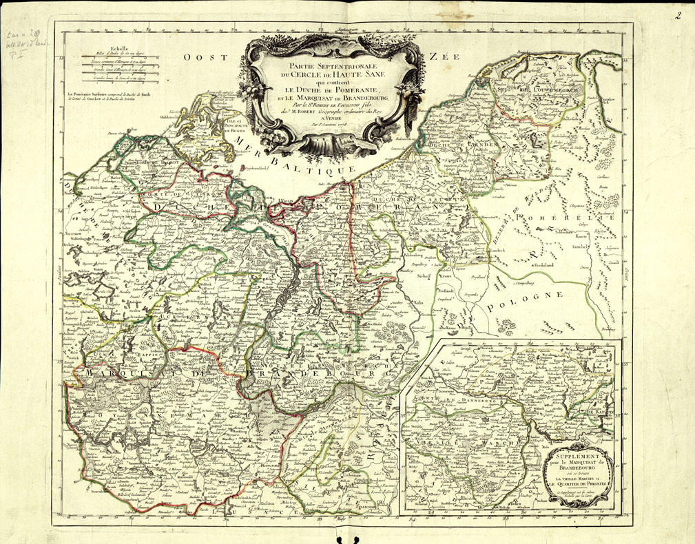 (N:1014) CARTE DI GEOGRAFIA-ATLANTE DEL SANTINI - Foglio 2-PARTIE SEPTENTRIONALE DU CERCLE DE HAUTE SAXE...(Sassonia) (B0014031) Carte e stampe antiche: riproduzione a colori su carta (formato A1)