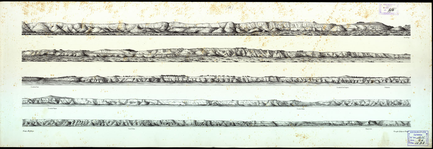 (N:16914) PERSPECTIVA GEOLOGICA DA COSTA MARITIMA AO NORTE E SUL DA FOZ DO TEJO - Parte 10 (B0014155) Carte e stampe antiche: riproduzione a colori su carta (formato A1)