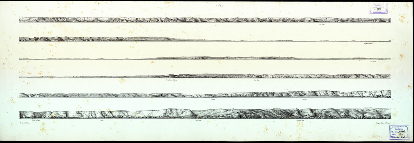 (N:16915) PERSPECTIVA GEOLOGICA DA COSTA MARITIMA AO NORTE E SUL DA FOZ DO TEJO - Parte 11 (B0014156) Carte e stampe antiche: riproduzione a colori su carta (formato A1)