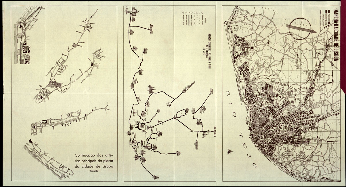 (N:17482) MANCHA DA CIDADE DE LISBOA (B0014394) Carte e stampe antiche: riproduzione a colori su carta (formato A1)