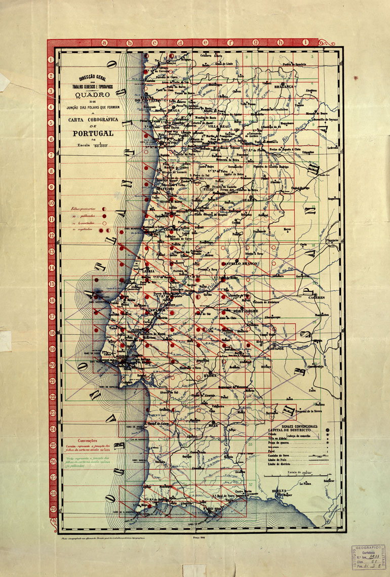 (N:17650) CARTA DE PORTUGAL - Quadro d'unione (B0014478) Carte e stampe antiche: riproduzione a colori su carta (formato A1)