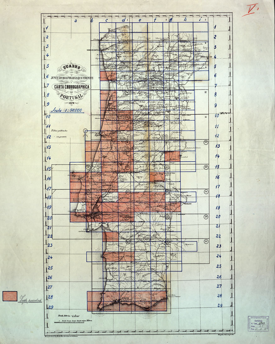 (N:17651) CARTA DE PORTUGAL - Quadro d'unione (B0014479) Carte e stampe antiche: riproduzione a colori su carta (formato A1)