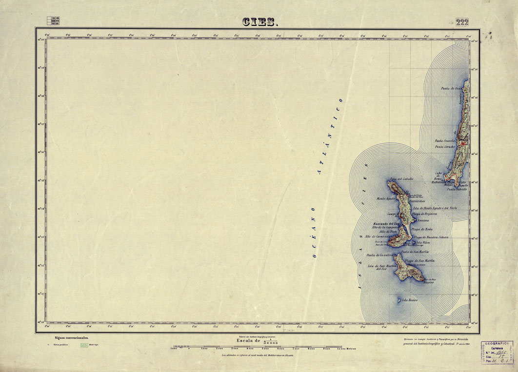 (N:18188) MAPA TOPOGRAFICO DE ESPANA - Cies - Foglio 222 (B0014665) Carte e stampe antiche: riproduzione a colori su carta (formato A1)