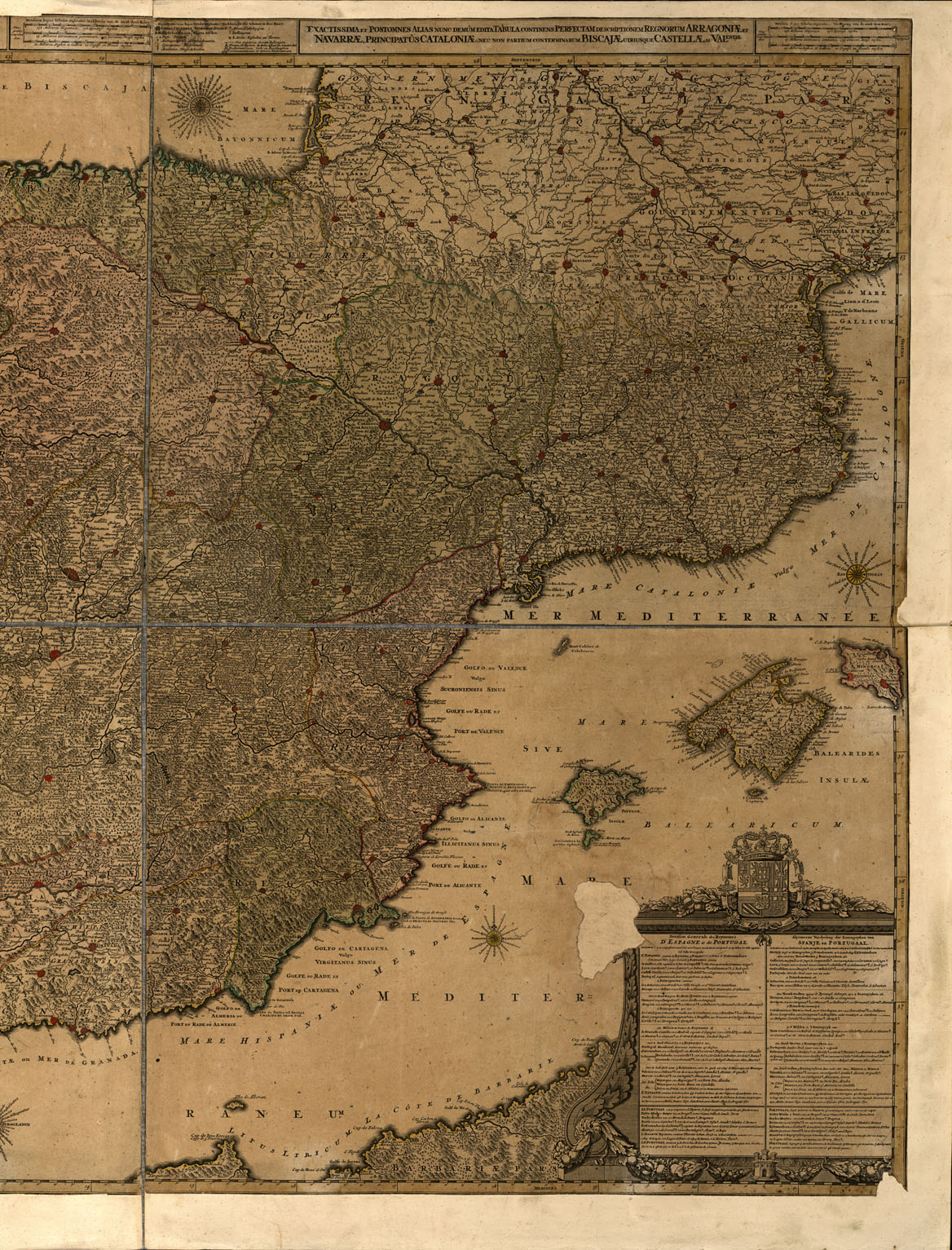 (N:18873) NOVISSIMA ET ACCURATISSIMA TABULA, QUA GALLAECIAE ET LEGIONIS REGNA. (B0015318) Carte e stampe antiche: riproduzione a colori su carta (formato A1)