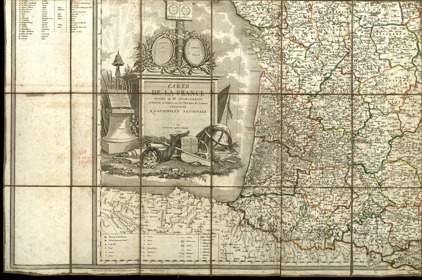 (N:20486) CARTE DE LA FRANCE (B0016944, B0016945, B0016946, B0016947) Carte e stampe antiche: riproduzione a colori su carta (formato A1)