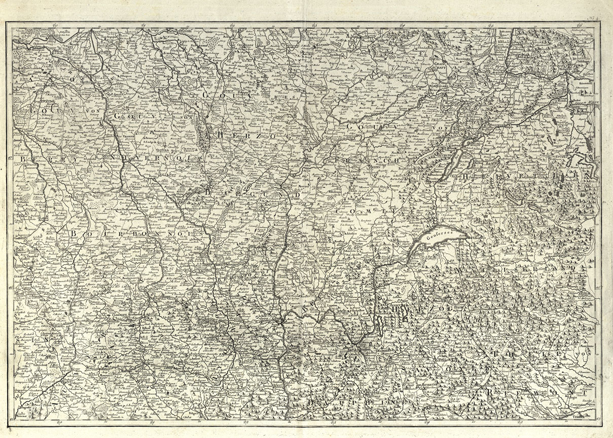 (N:20498) NEUSTE GENERAL KARTE VON FRANKREICH - Foglio 4 (B0016956) Carte e stampe antiche: riproduzione a colori su carta (formato A1)
