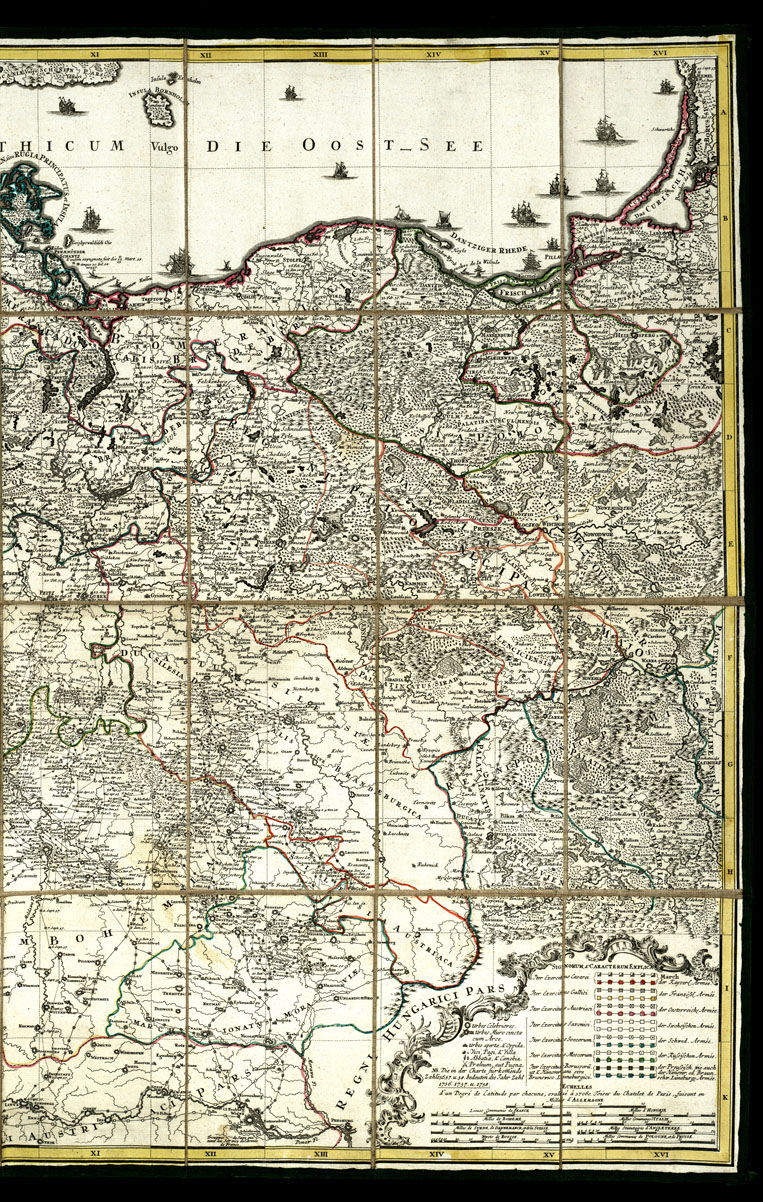 (N:20528) GERMANIAE UNIVERSAE IONNES ANTONIUS RIZZI ZANONI PATAVINUS (B0016986, B0016987) Carte e stampe antiche: riproduzione a colori su carta (formato A1)