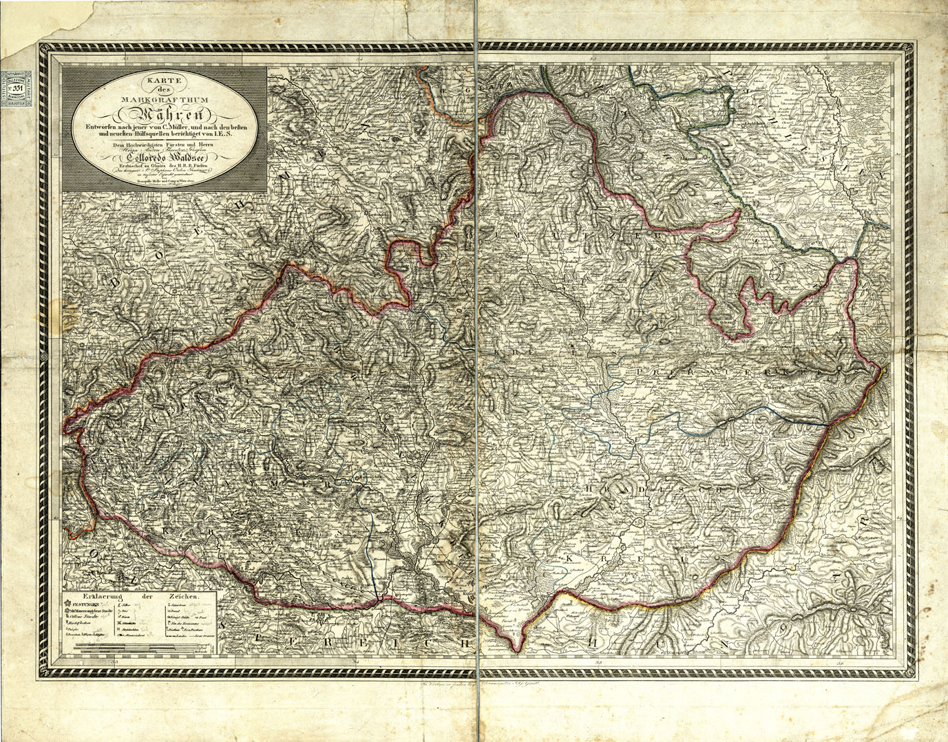 (N:20578) KARTE DES MARKGRAFTHUMS (B0017035) Carte e stampe antiche: riproduzione a colori su carta (formato A1)