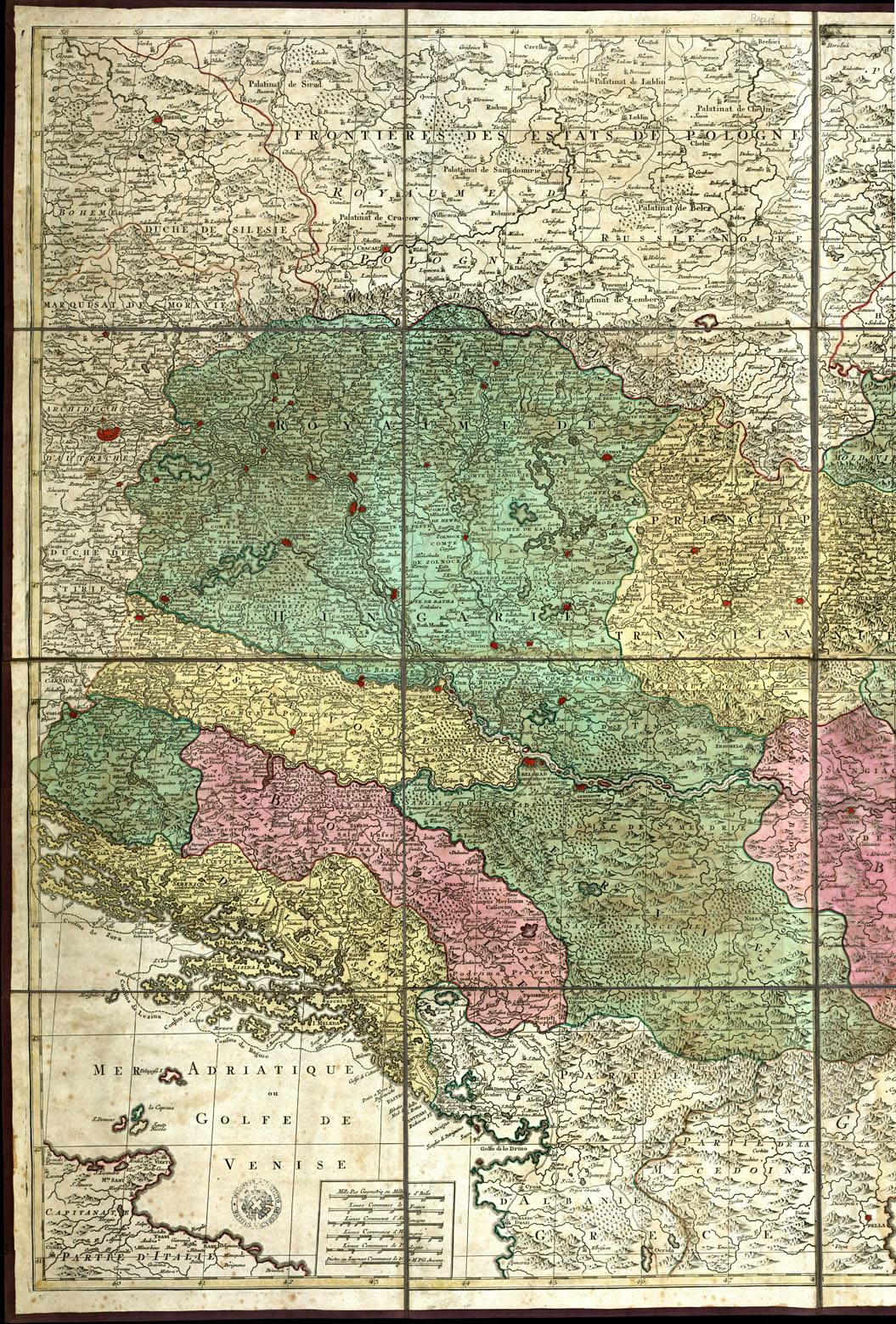 (N:20579) CARTE GEOGRAPHIQUE DU THEATRE DE LA GUERRE (B0017037, B0017038) Carte e stampe antiche: riproduzione a colori su carta (formato A1)