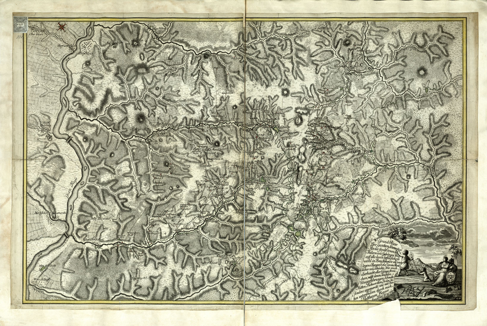 (N:20588) GRUND, RIESS DERGANTZEN (B0017046) Carte e stampe antiche: riproduzione a colori su carta (formato A1)