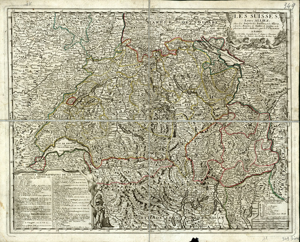 (N:20607) LES SUISSES (B0017065) Carte e stampe antiche: riproduzione a colori su carta (formato A1)