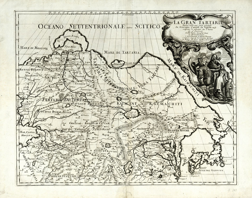 (N:20646) LA GRAN TARTARIA (B0017108) Carte e stampe antiche: riproduzione a colori su carta (formato A1)