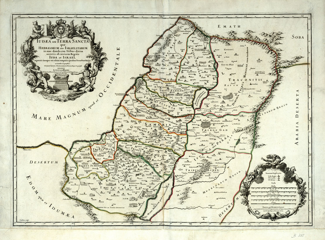 (N:20649) IUDRA SEU TERRA SANCTA (B0017111) Carte e stampe antiche: riproduzione a colori su carta (formato A1)