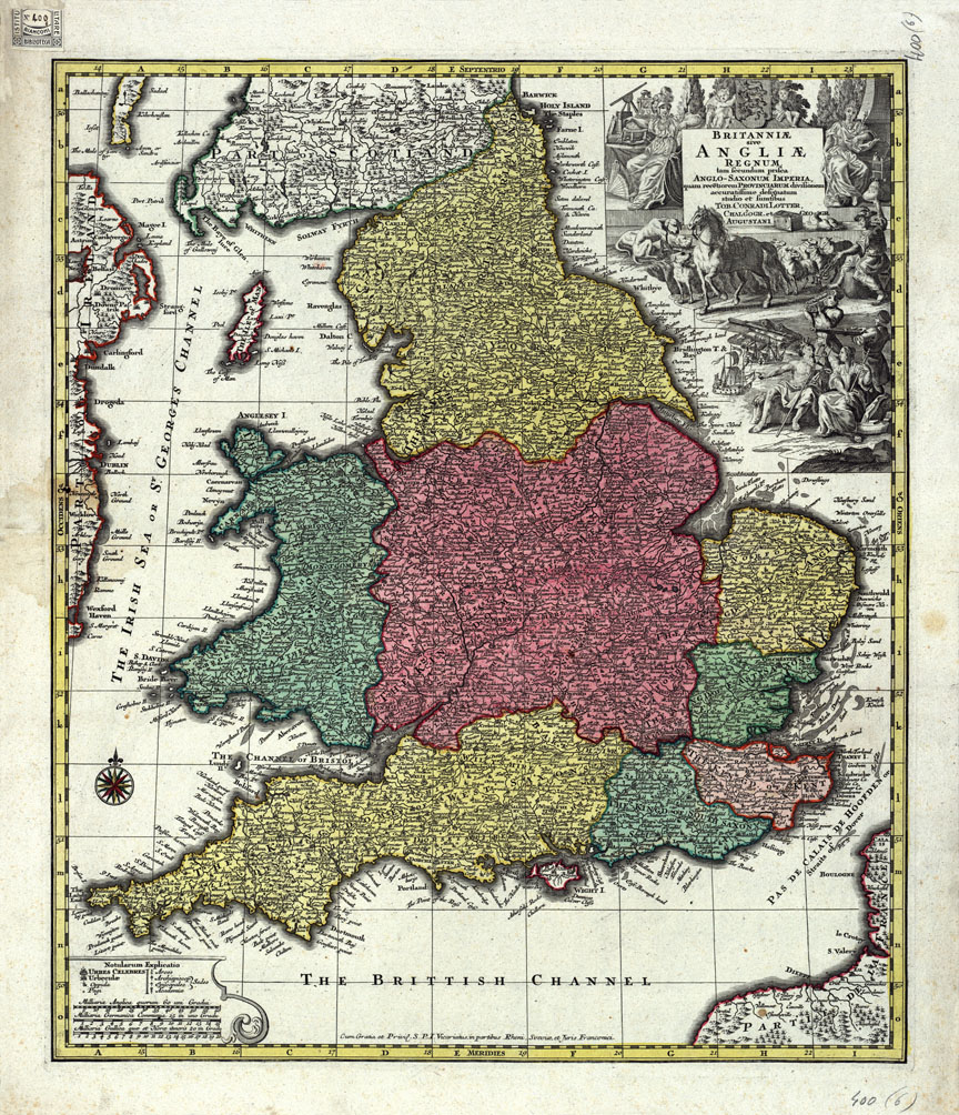 (N:20664) INGHILTERRA (B0017135) Carte e stampe antiche: riproduzione a colori su carta (formato A1)