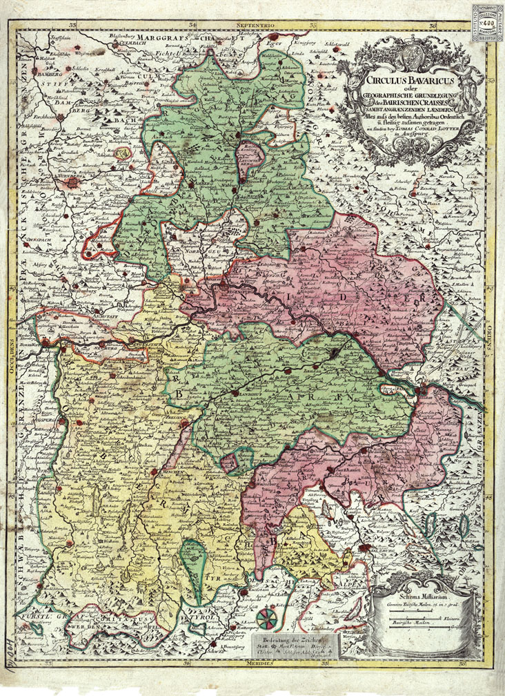 (N:20674) CIRCULUS BAVARICUS (B0017145) Carte e stampe antiche: riproduzione a colori su carta (formato A1)