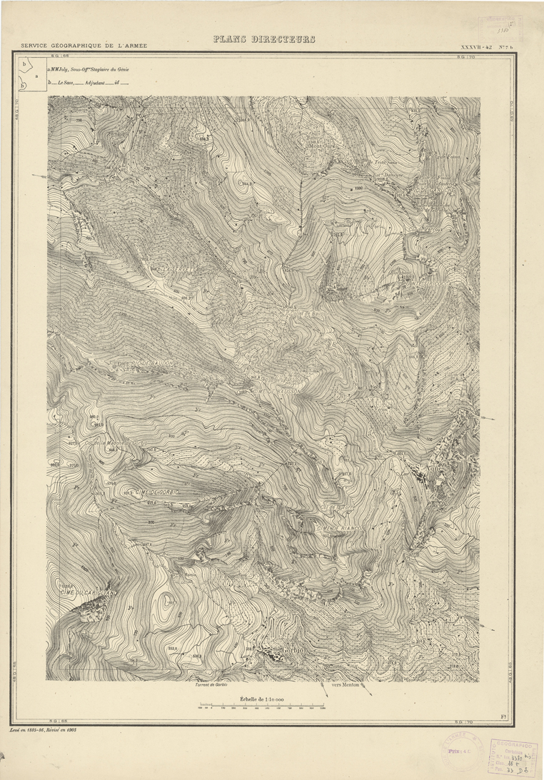 (N:20721) PLANS DIRECTEURS - XXXVII 42 N7b (B0017201) Carte e stampe antiche: riproduzione a colori su carta (formato A1)