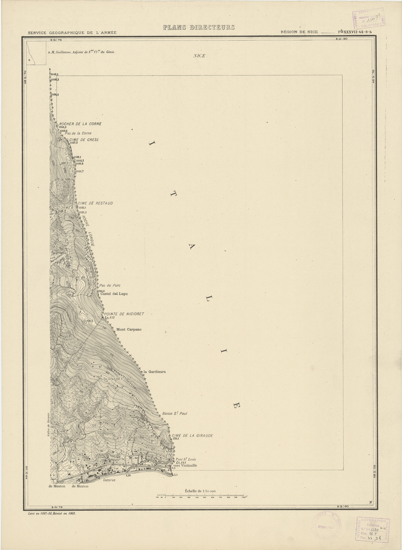(N:20725) PLANS DIRECTEURS - XXXVII 42 N8b (B0017205) Carte e stampe antiche: riproduzione a colori su carta (formato A1)