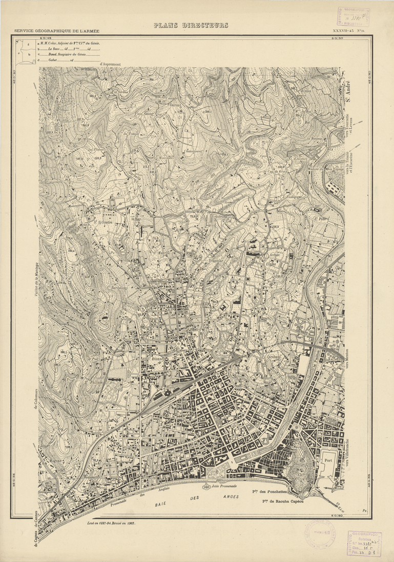 (N:20728) PLANS DIRECTEURS - XXXVII 43 N1b (B0017208) Carte e stampe antiche: riproduzione a colori su carta (formato A1)