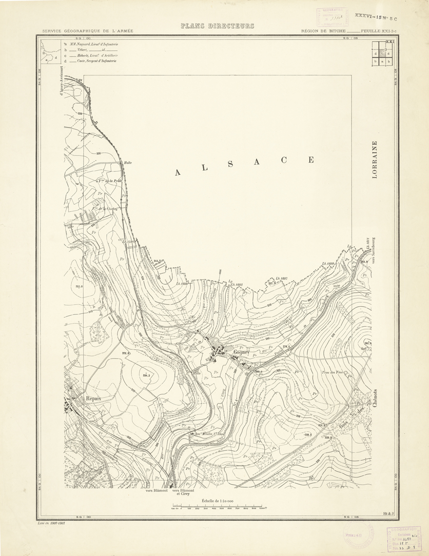 (N:20736) PLANS DIRECTEURS - REGION DE BITCHE FEUILLE XXI N3c (B0017216) Carte e stampe antiche: riproduzione a colori su carta (formato A1)