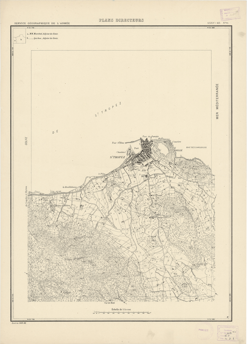 (N:20741) PLANS DIRECTEURS - XXXV 45 N6b (B0017221) Carte e stampe antiche: riproduzione a colori su carta (formato A1)