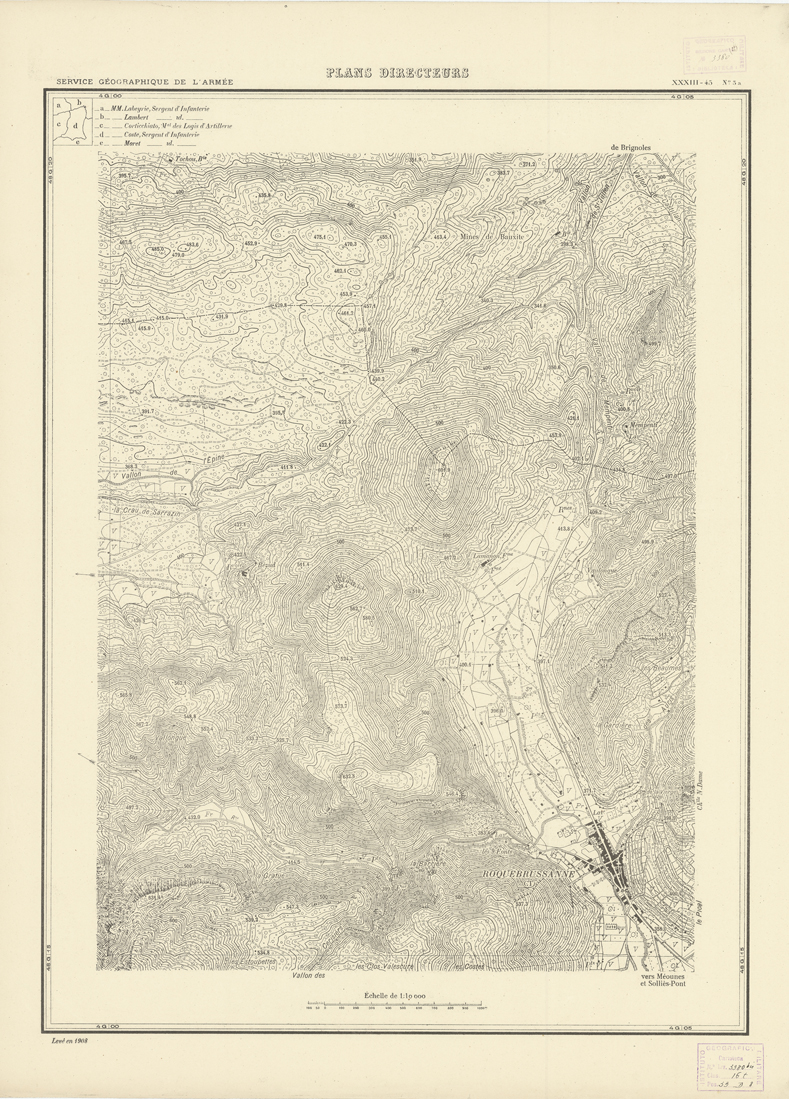 (N:20806) PLANS DIRECTEURS - XXXIII 45 N3a (B0017287) Carte e stampe antiche: riproduzione a colori su carta (formato A1)