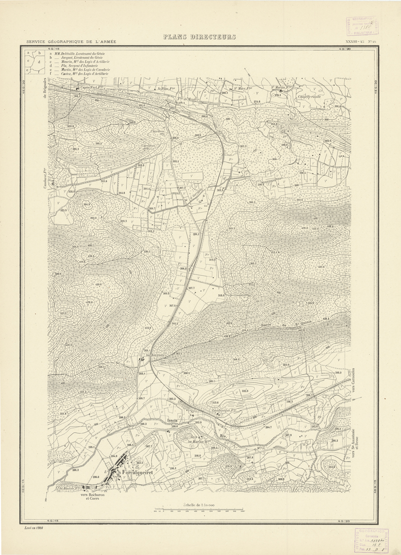 (N:20811) PLANS DIRECTEURS - XXXIII 45 N4b (B0017292) Carte e stampe antiche: riproduzione a colori su carta (formato A1)