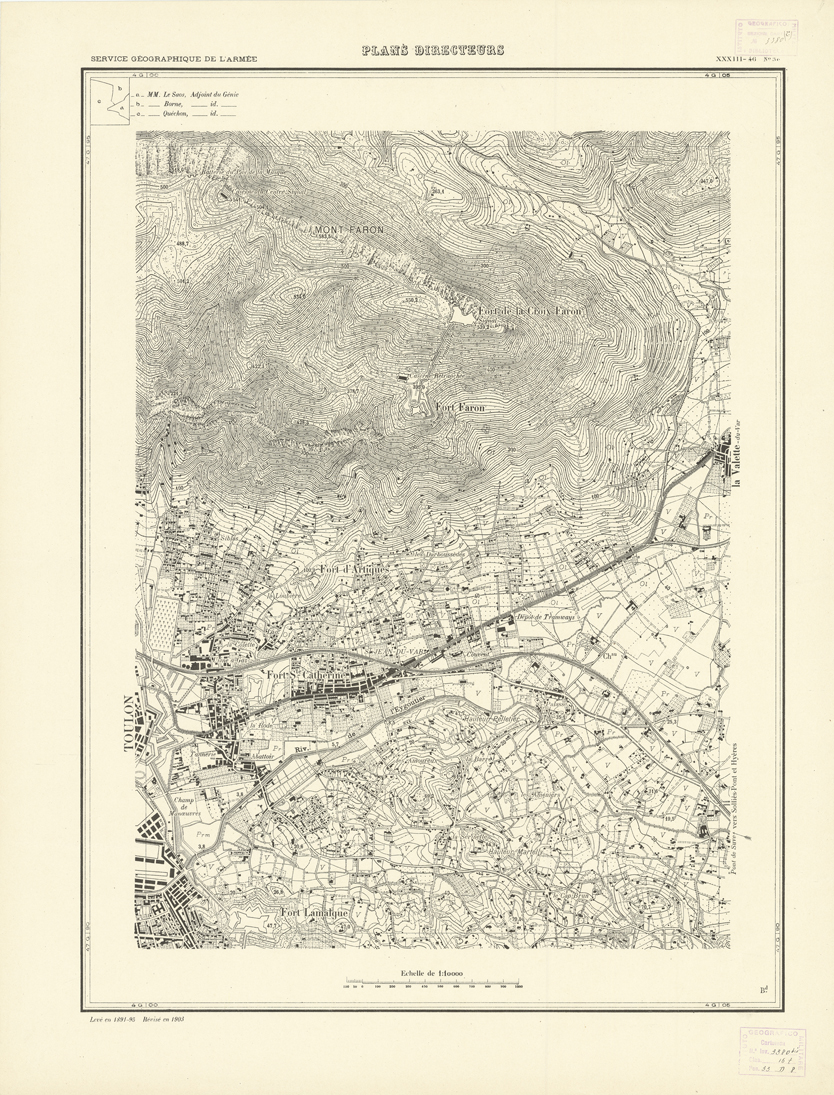 (N:20824) PLANS DIRECTEURS - XXXIII 46 N3c (B0017305) Carte e stampe antiche: riproduzione a colori su carta (formato A1)