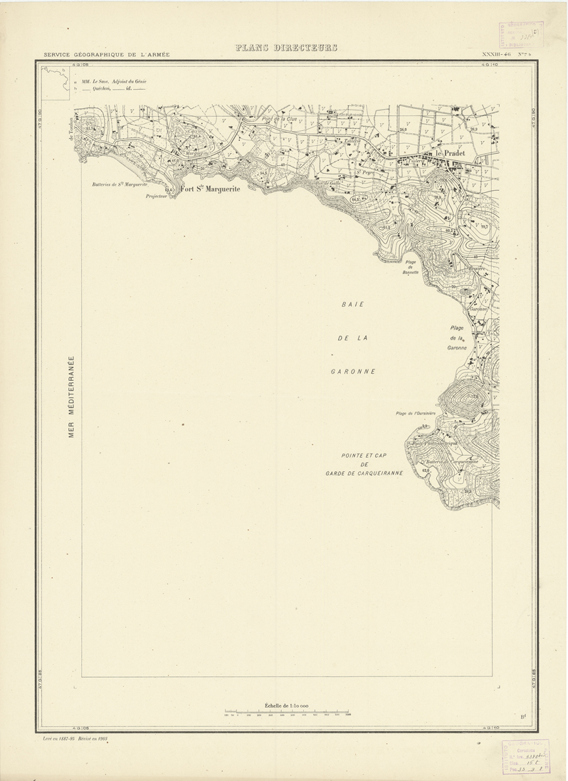 (N:20836) PLANS DIRECTEURS - XXXIII 46 N7b (B0017317) Carte e stampe antiche: riproduzione a colori su carta (formato A1)